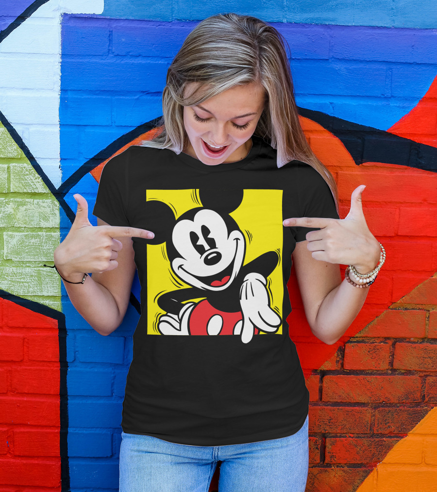Mickey Mouse Vintage Yellow Frame Disney T-Shirt