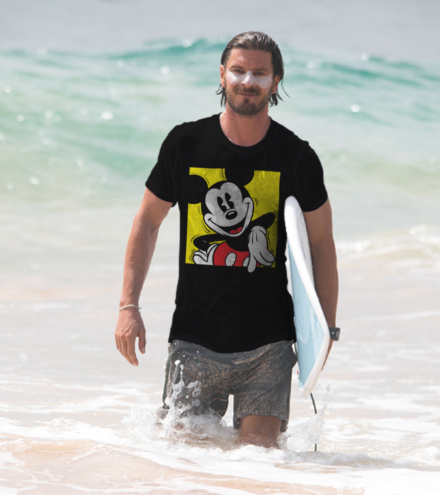 Mickey Mouse Vintage Yellow Frame Disney T-Shirt