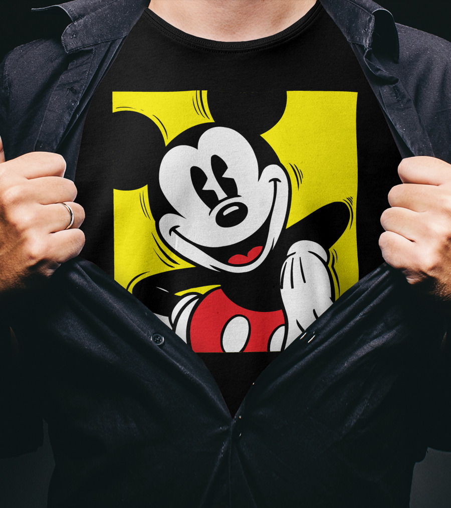 Mickey Mouse Vintage Yellow Frame Disney T-Shirt