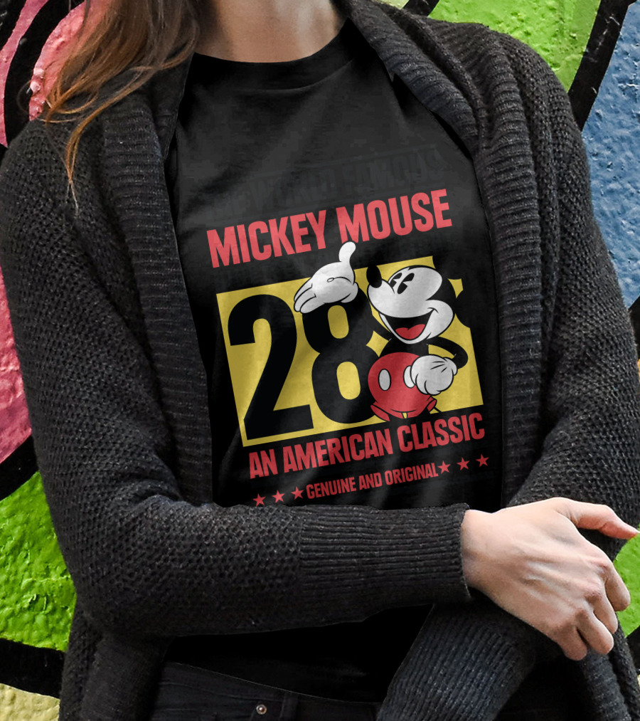 The World Famous Mickey Mouse Nineteen Twenty Eight 28 An American Classic Genuine And Original T-Shirt