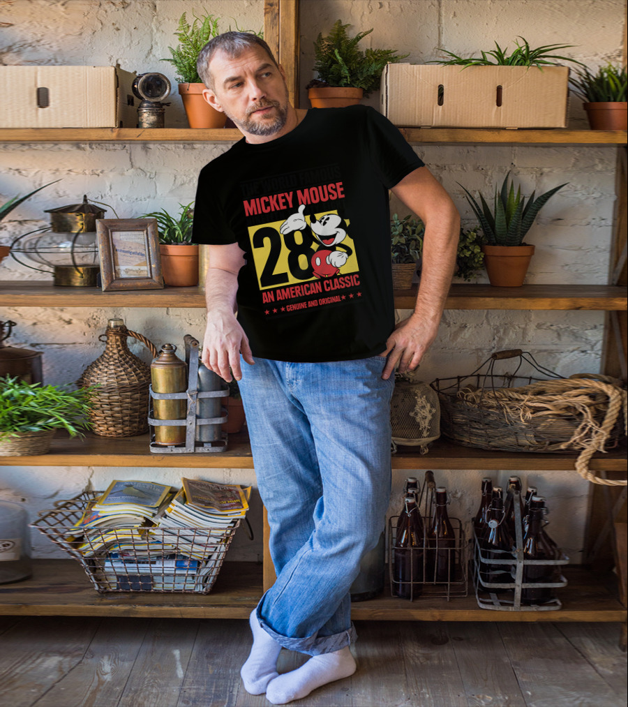 The World Famous Mickey Mouse Nineteen Twenty Eight 28 An American Classic Genuine And Original T-Shirt