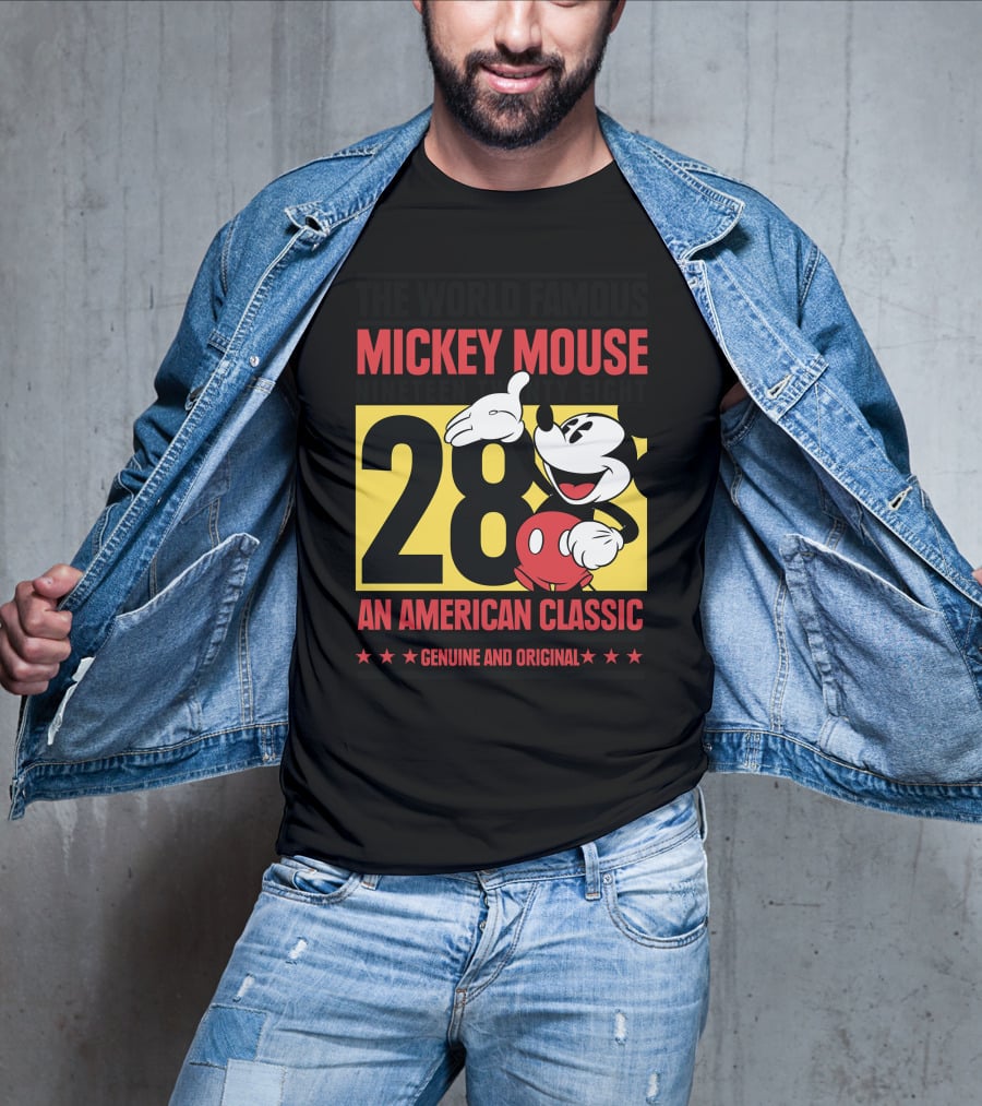 The World Famous Mickey Mouse Nineteen Twenty Eight 28 An American Classic Genuine And Original T-Shirt