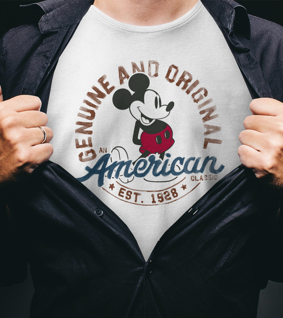 Genuine And Original Disney Mickey An American Classic Est. 1928 T-Shirt