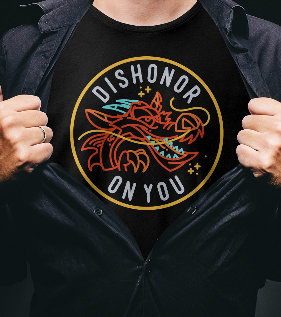 Dishonor On You Disney Mulan Mushu Stamp T-Shirt