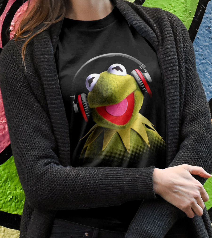 Disney Muppet Babies Kermit Headphones Retro T-Shirt