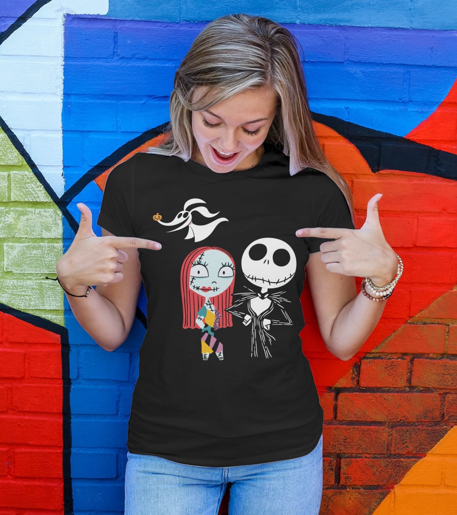 Disney Nightmare Before Xmas Jack Sally Zero T-Shirt