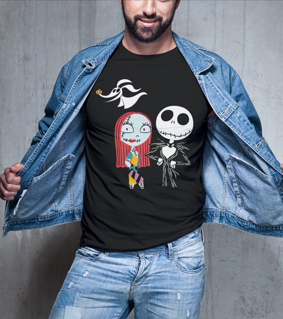 Disney Nightmare Before Xmas Jack Sally Zero T-Shirt