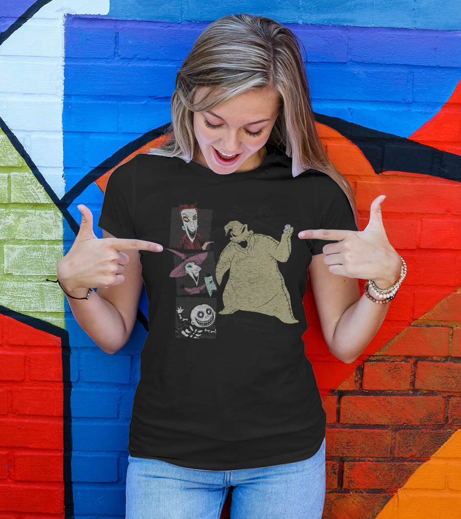 Disney Nightmare Before Xmas Oogie Boogie Characters Group T-Shirt
