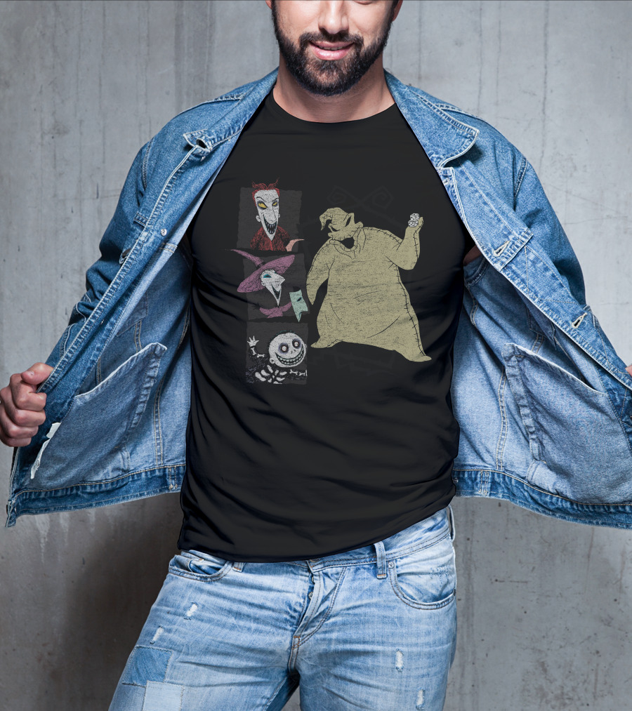 Disney Nightmare Before Xmas Oogie Boogie Characters Group T-Shirt