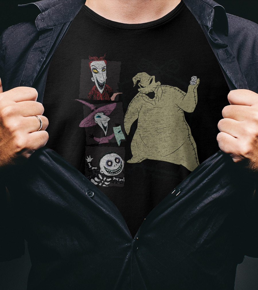 Disney Nightmare Before Xmas Oogie Boogie Characters Group T-Shirt