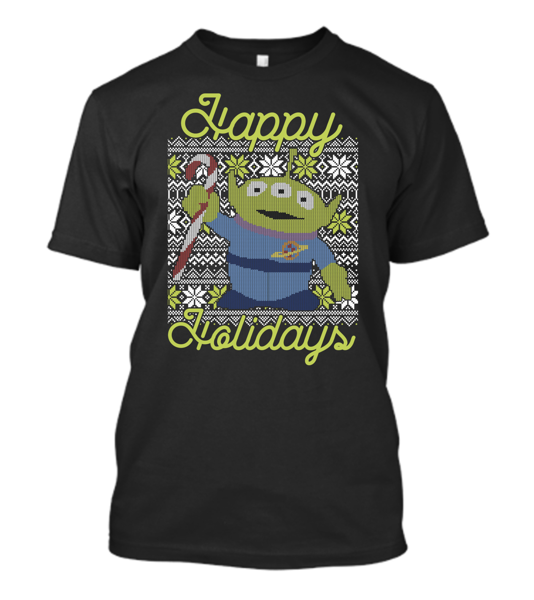 Happy Holidays Disney Pixar Toy Story Alien Ugly Xmas T-Shirt