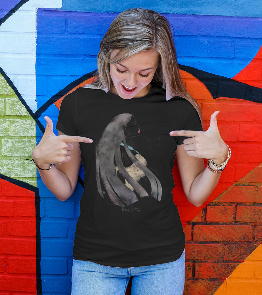Pocahontas Disney Profile Drawing T-Shirt