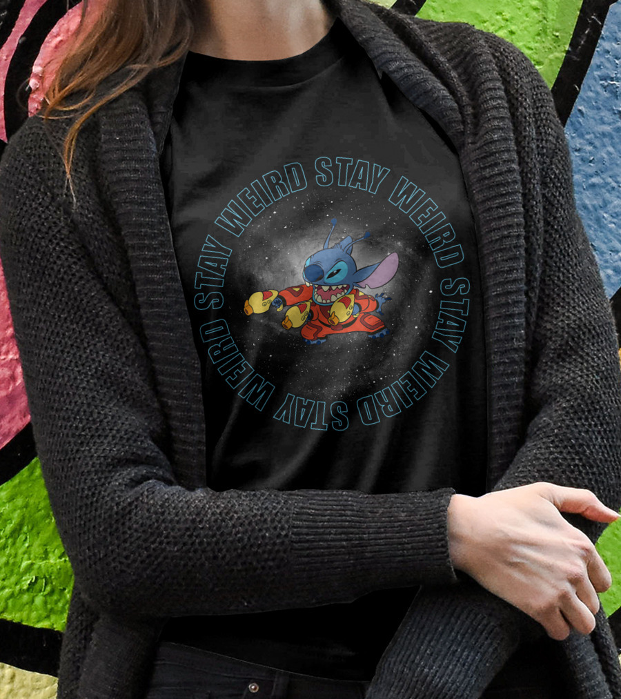 Disney Stitch Stay Weird Space Adventure T-Shirt