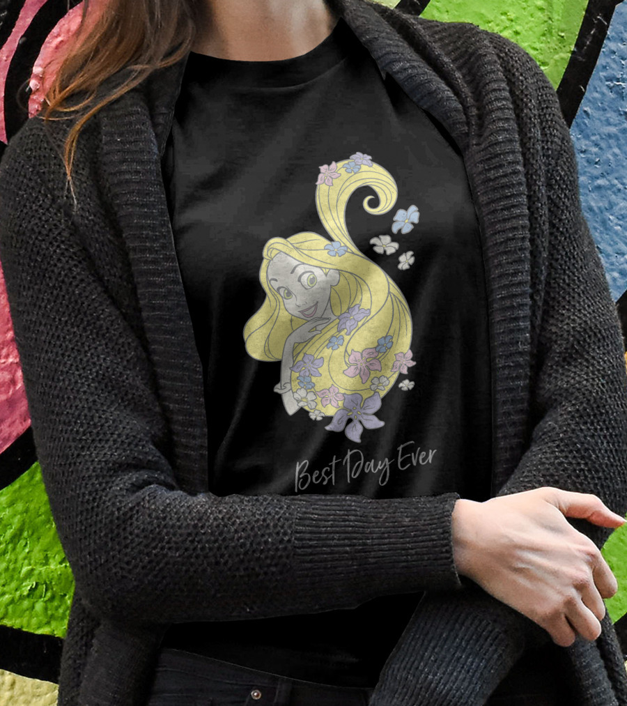 Disney Tangled Rapunzel Illustration Best Day Ever T-Shirt