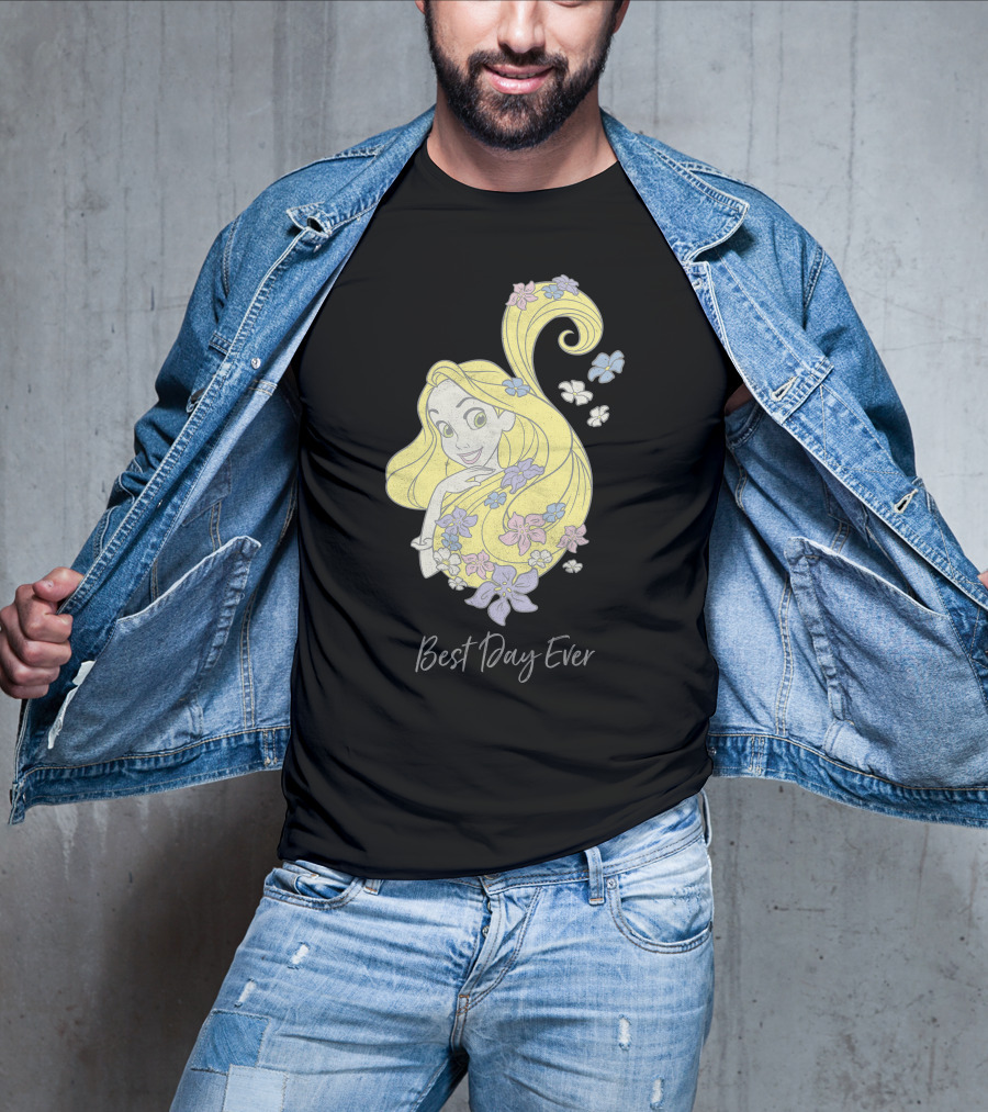 Disney Tangled Rapunzel Illustration Best Day Ever T-Shirt