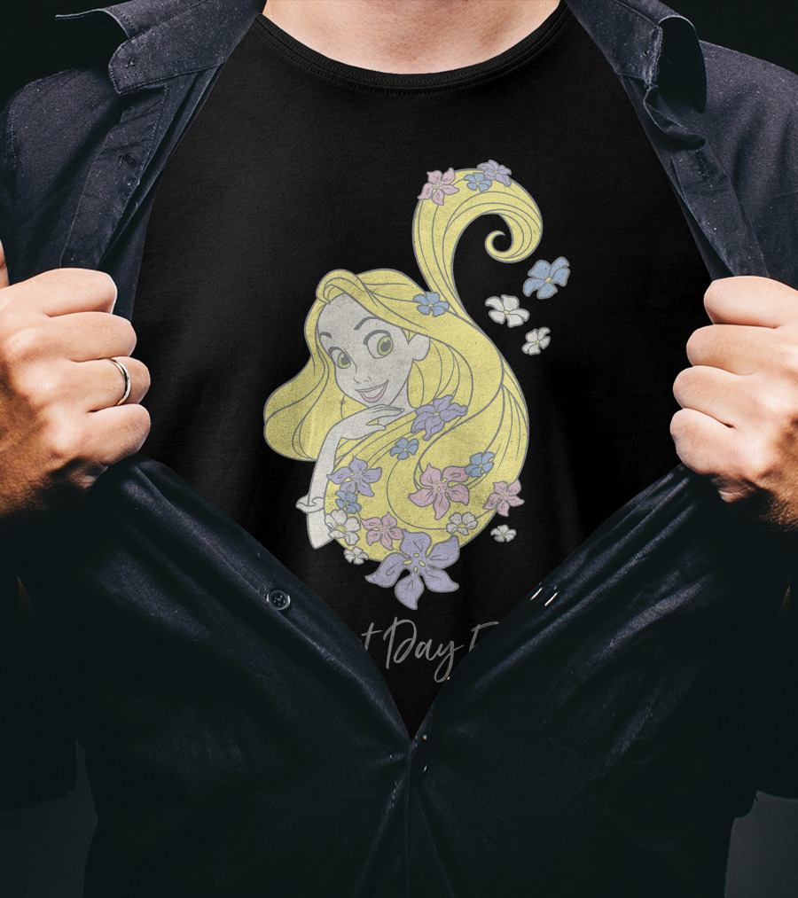 Disney Tangled Rapunzel Illustration Best Day Ever T-Shirt