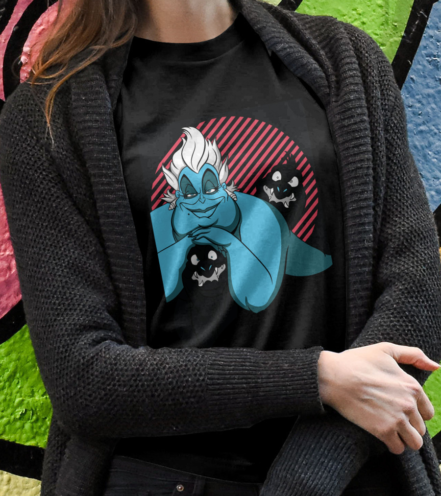 Disney Ursula Evil Laugh With Flotsam And Jetsam Classic Villain T-Shirt
