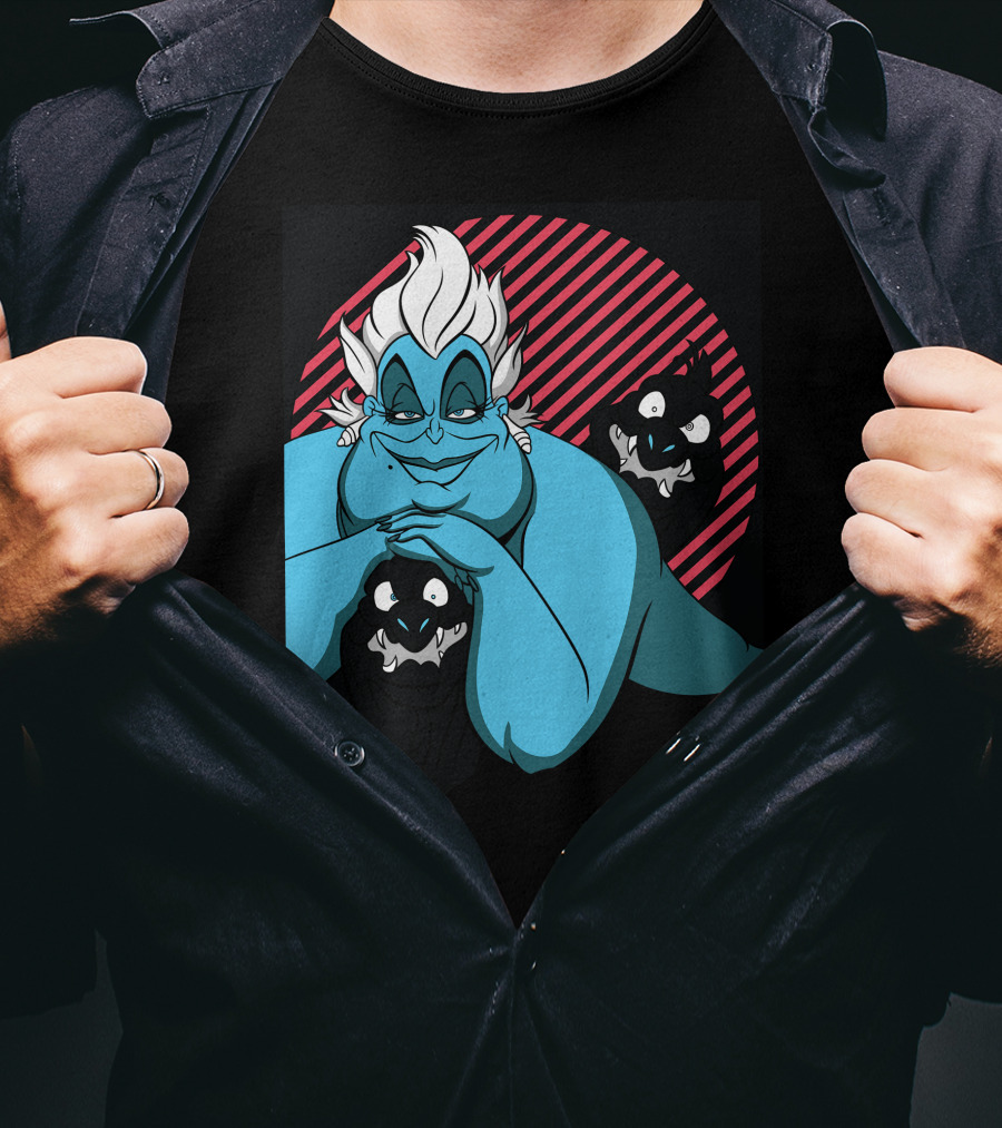Disney Ursula Evil Laugh With Flotsam And Jetsam Classic Villain T-Shirt
