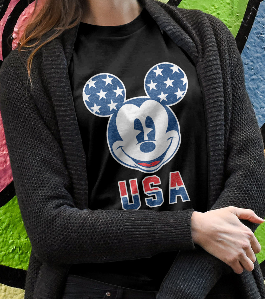 Disney USA Stars Happy Mickey Mouse T-Shirt