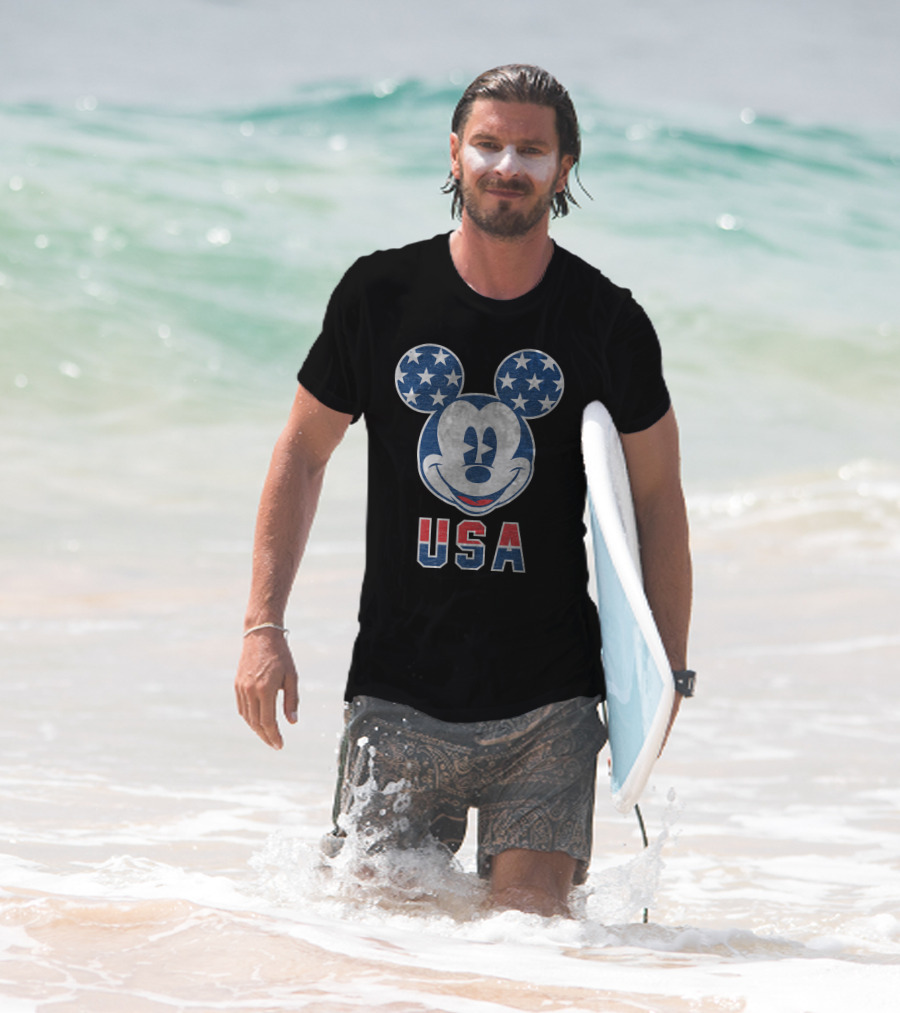 Disney USA Stars Happy Mickey Mouse T-Shirt