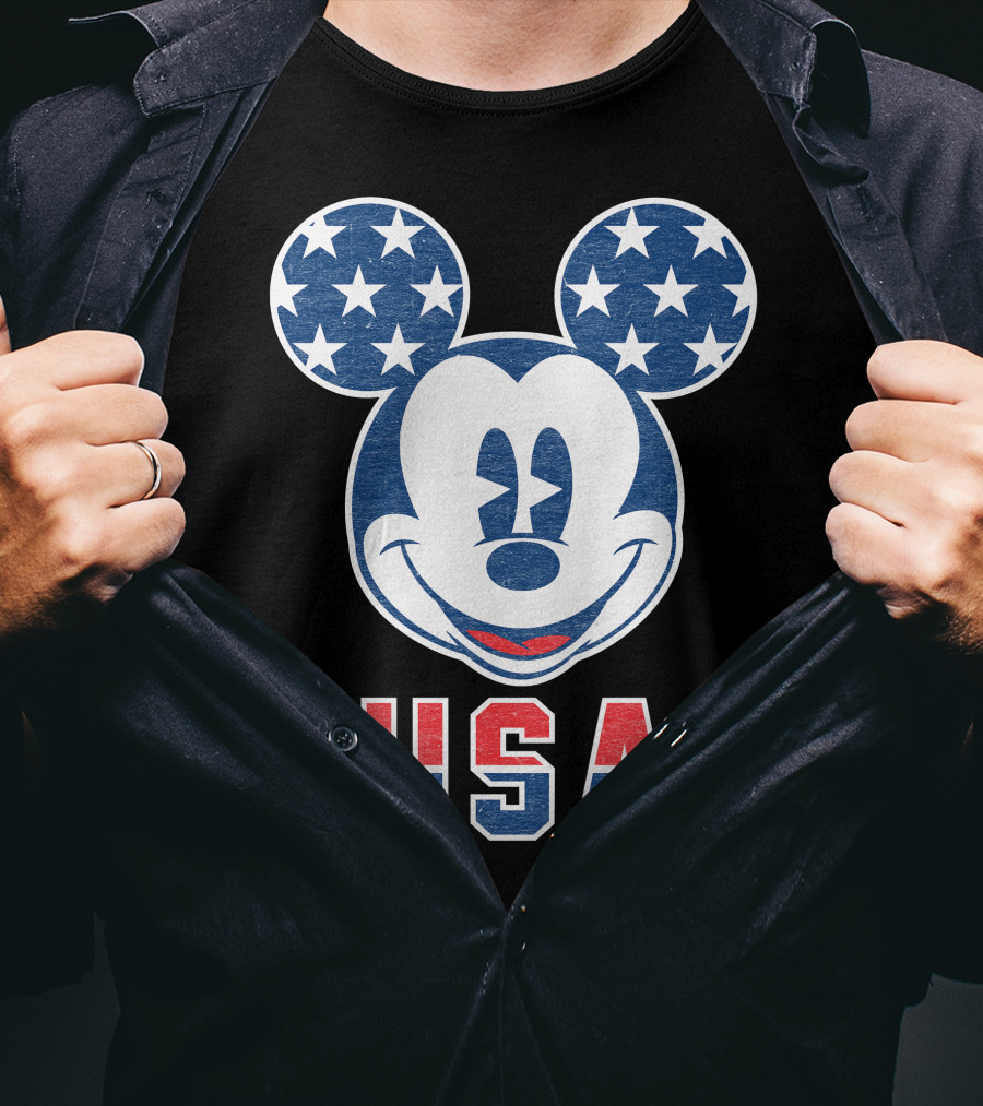 Disney USA Stars Happy Mickey Mouse T-Shirt
