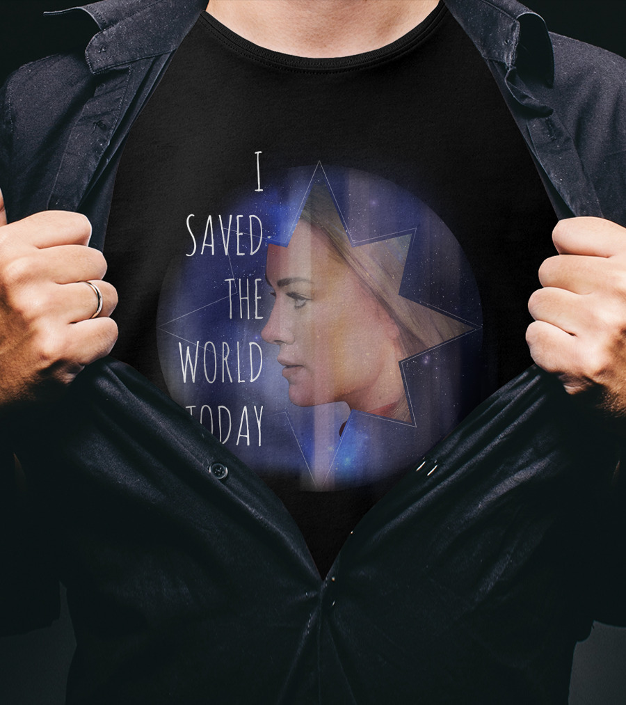 I Saved The World Today Captain Marvel T-Shirt