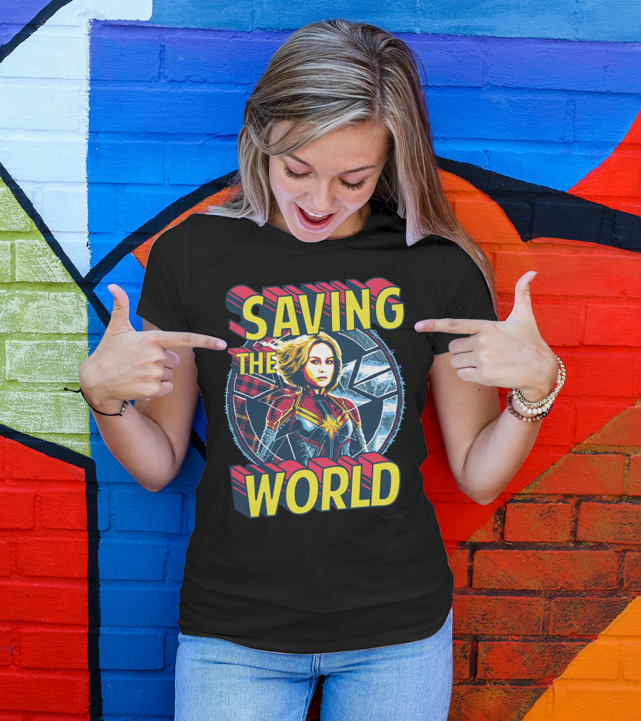 Saving The World Captain Marvel T-Shirt