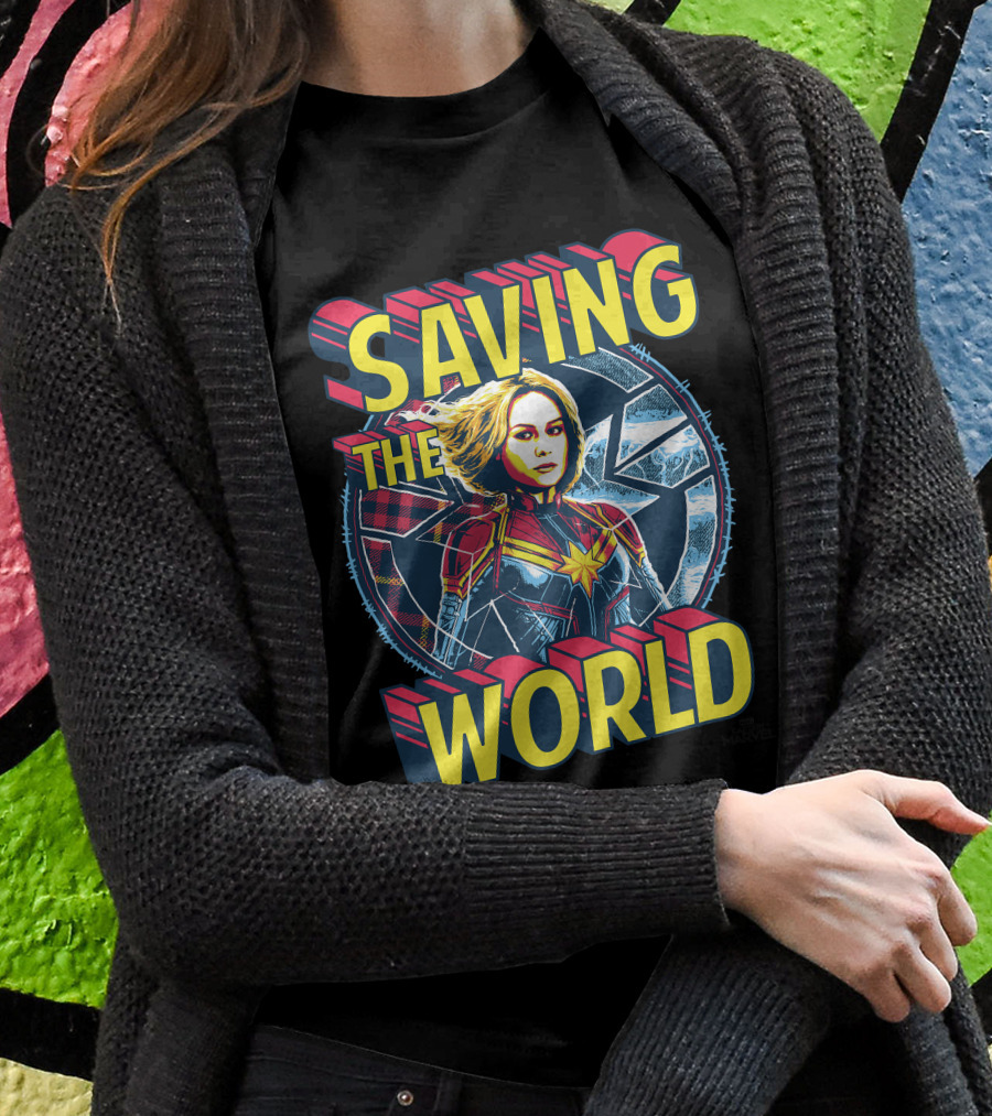Saving The World Captain Marvel T-Shirt