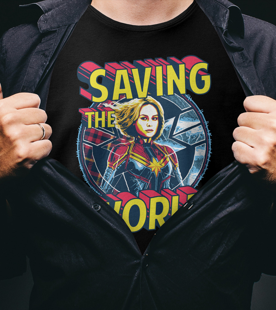 Saving The World Captain Marvel T-Shirt