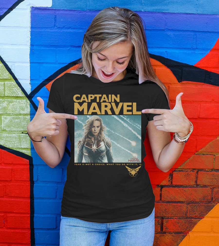 Captain Marvel Fear Is Not A Choice Vintage Movie T-Shirt