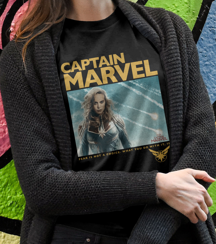 Captain Marvel Fear Is Not A Choice Vintage Movie T-Shirt