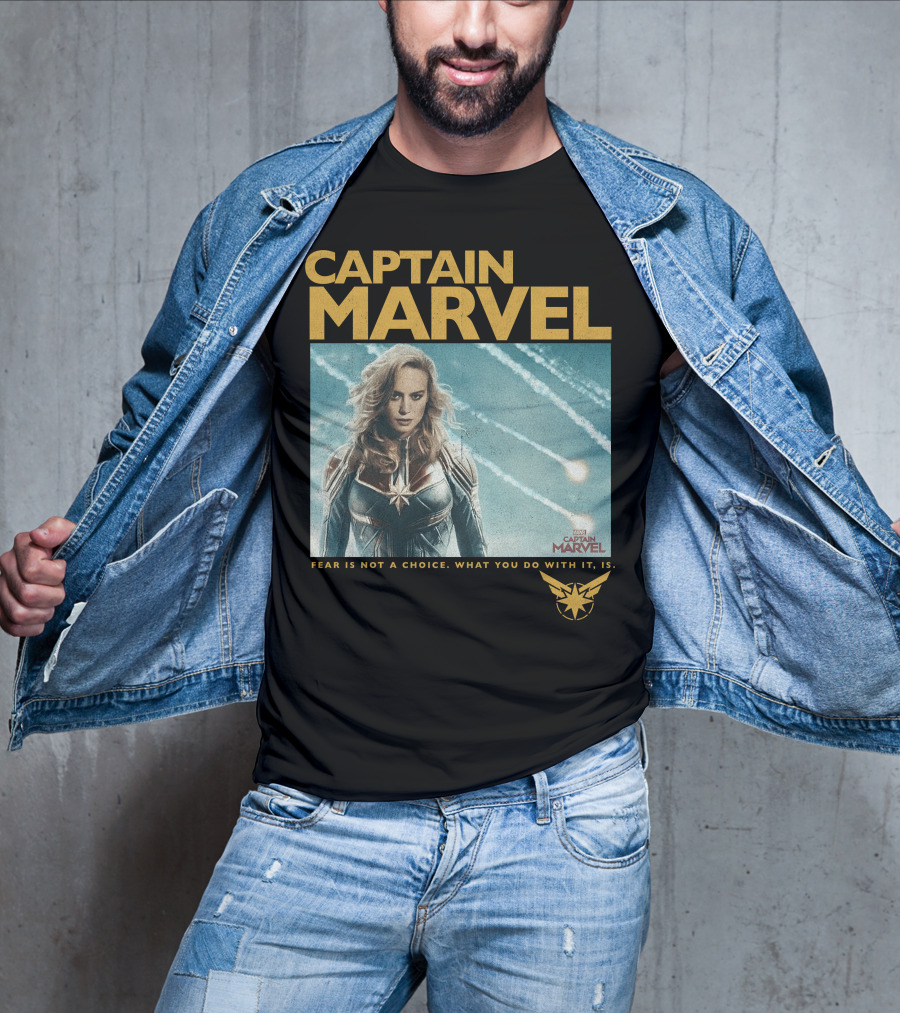 Captain Marvel Fear Is Not A Choice Vintage Movie T-Shirt