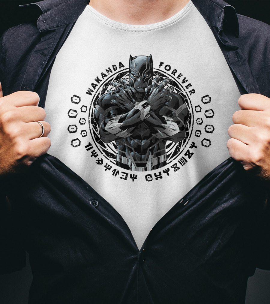 Wakanda Forever Marvel Black Panther Crossed Arms T-Shirt