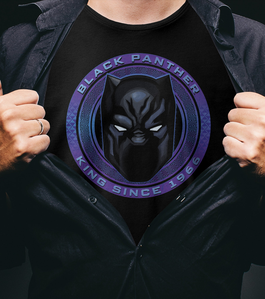 Marvel Black Panther King Since 1966 Iconic Mask T-Shirt