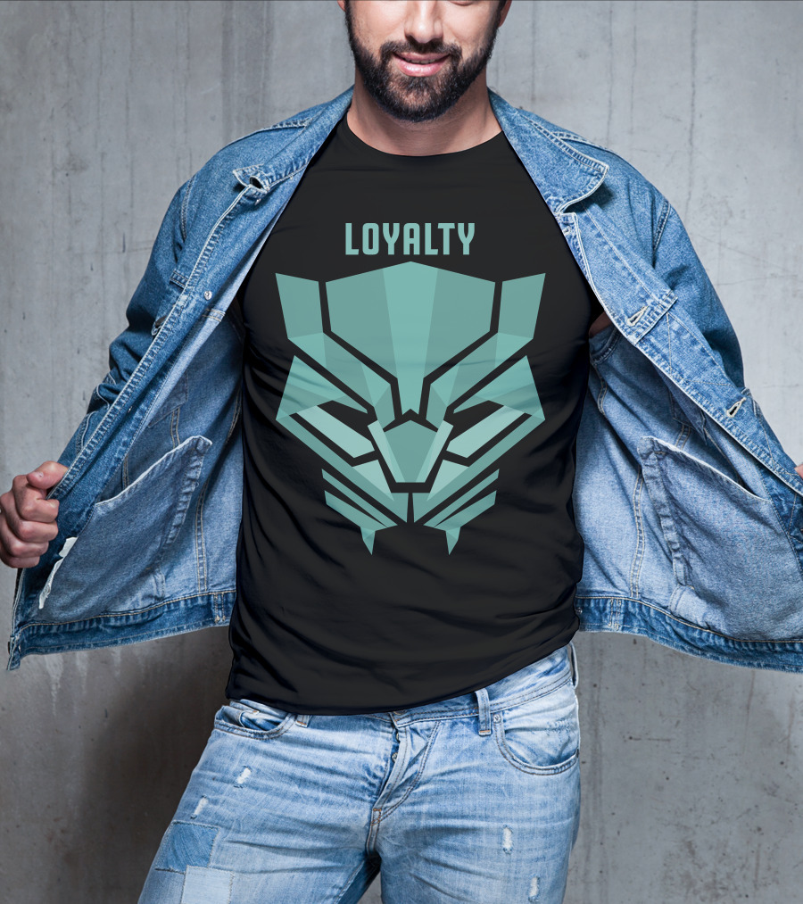 Marvel Black Panther Loyalty Teal Mask T-Shirt