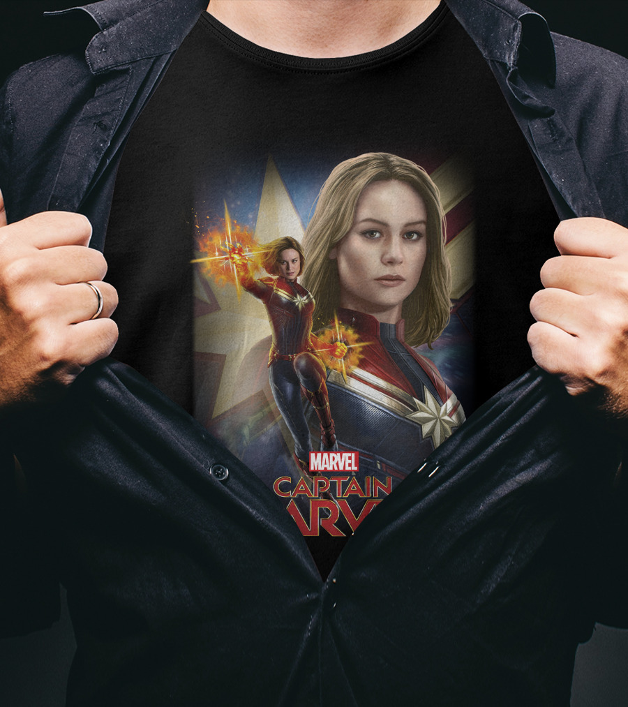 Marvel Captain Marvel Starburst Power T-Shirt