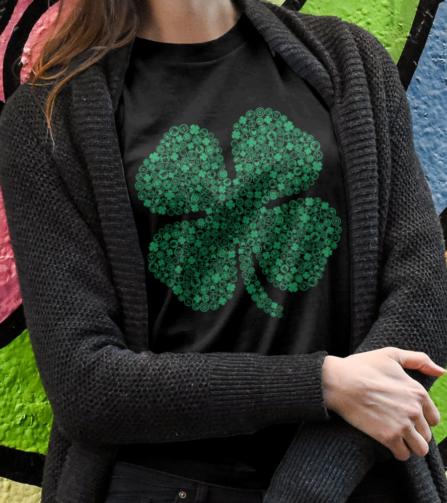 Marvel Hero Symbol Build Up Cloverleaf Icons T-Shirt