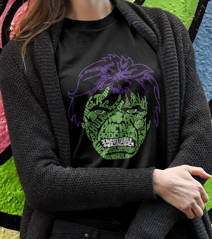 Incredible Hulk St. Patty's Luck Smash Bruce Banner Green Proof T-Shirt