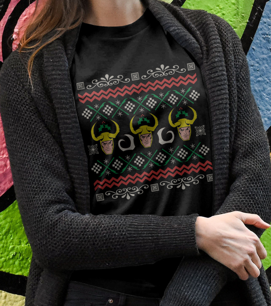 Loki Marvel Christmas Sweater Ugly Holiday T-Shirt
