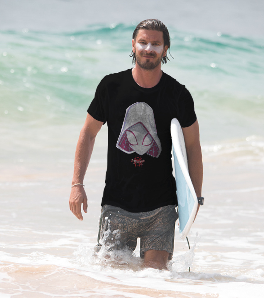 Spider-Man Into The Spider-Verse Spider-Gwen Mask Marvel T-Shirt