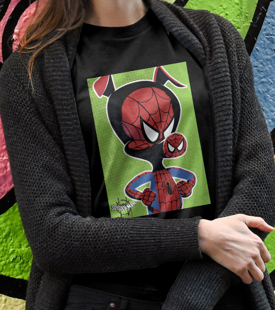 Marvel Spider-Ham Spiderverse Pop Art Spider-Man Character Heroic Pose T-Shirt