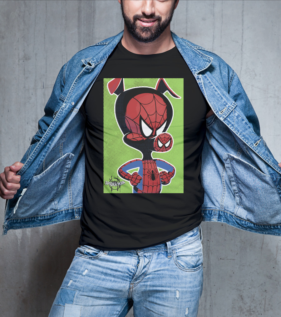 Marvel Spider-Ham Spiderverse Pop Art Spider-Man Character Heroic Pose T-Shirt