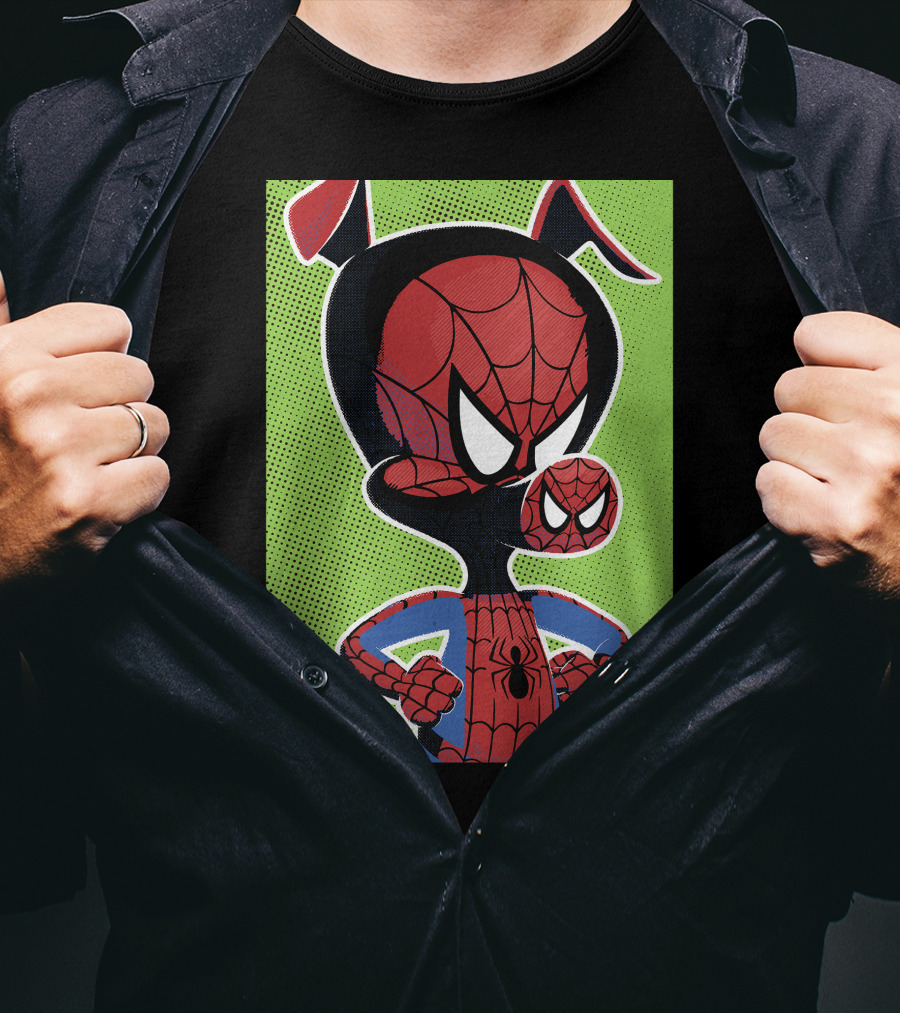Marvel Spider-Ham Spiderverse Pop Art Spider-Man Character Heroic Pose T-Shirt