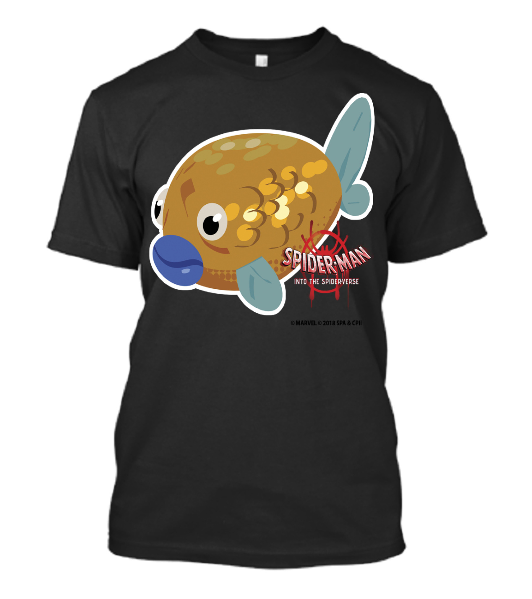 Marvel Spider-Man Into The Spider-Verse Fish Sticker T-Shirt