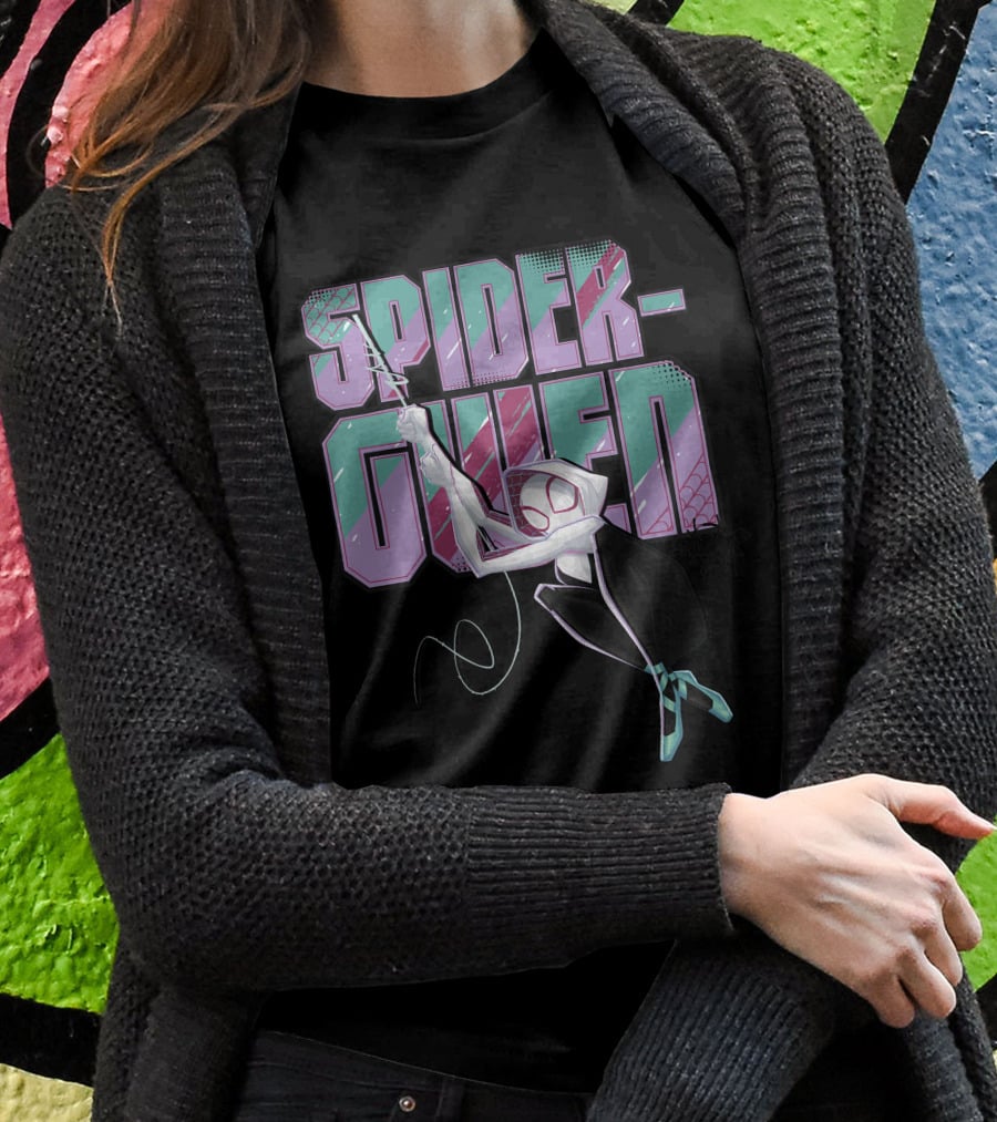 Spider-Gwen Marvel Spider-Man Spiderverse Swinging Hero T-Shirt