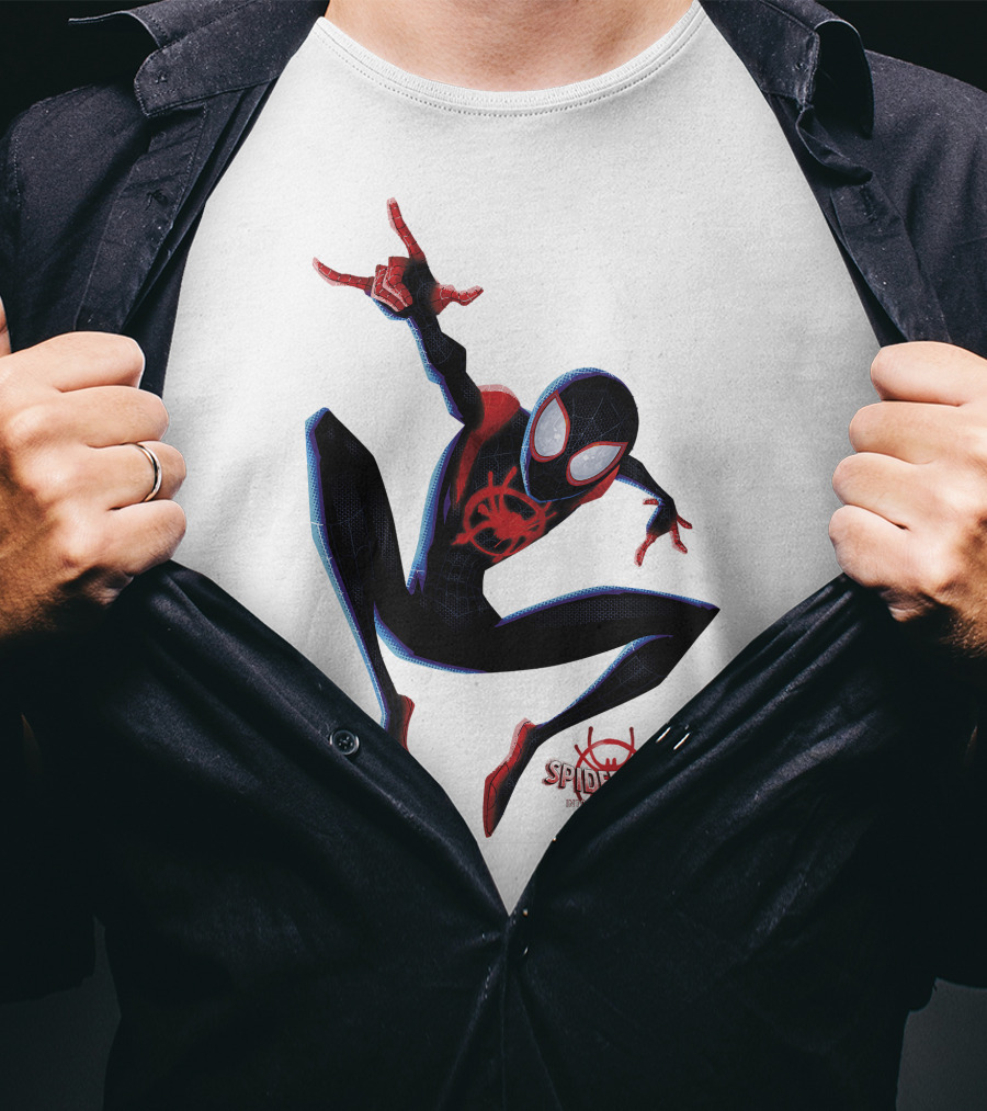 Spider-Man Into The Spiderverse Miles Morales Marvel T-Shirt