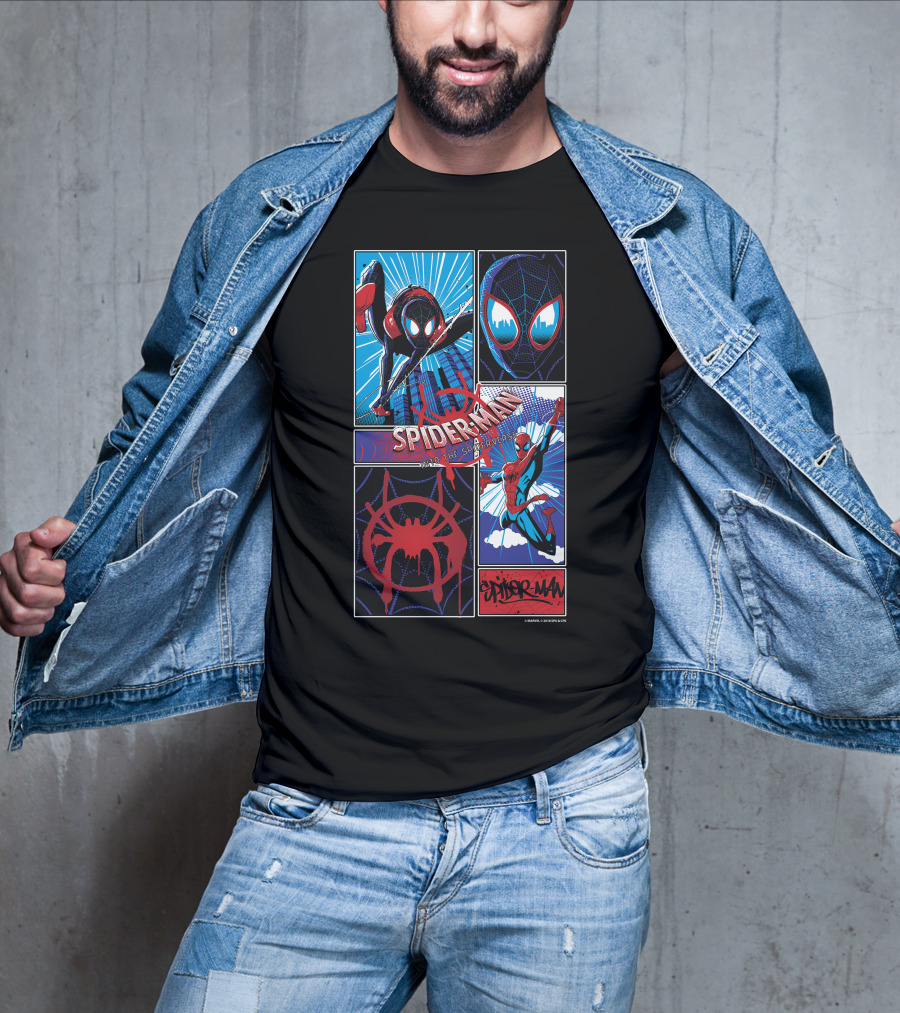Marvel Spider-Man Spiderverse Miles Morales And Peter Parker T-Shirt
