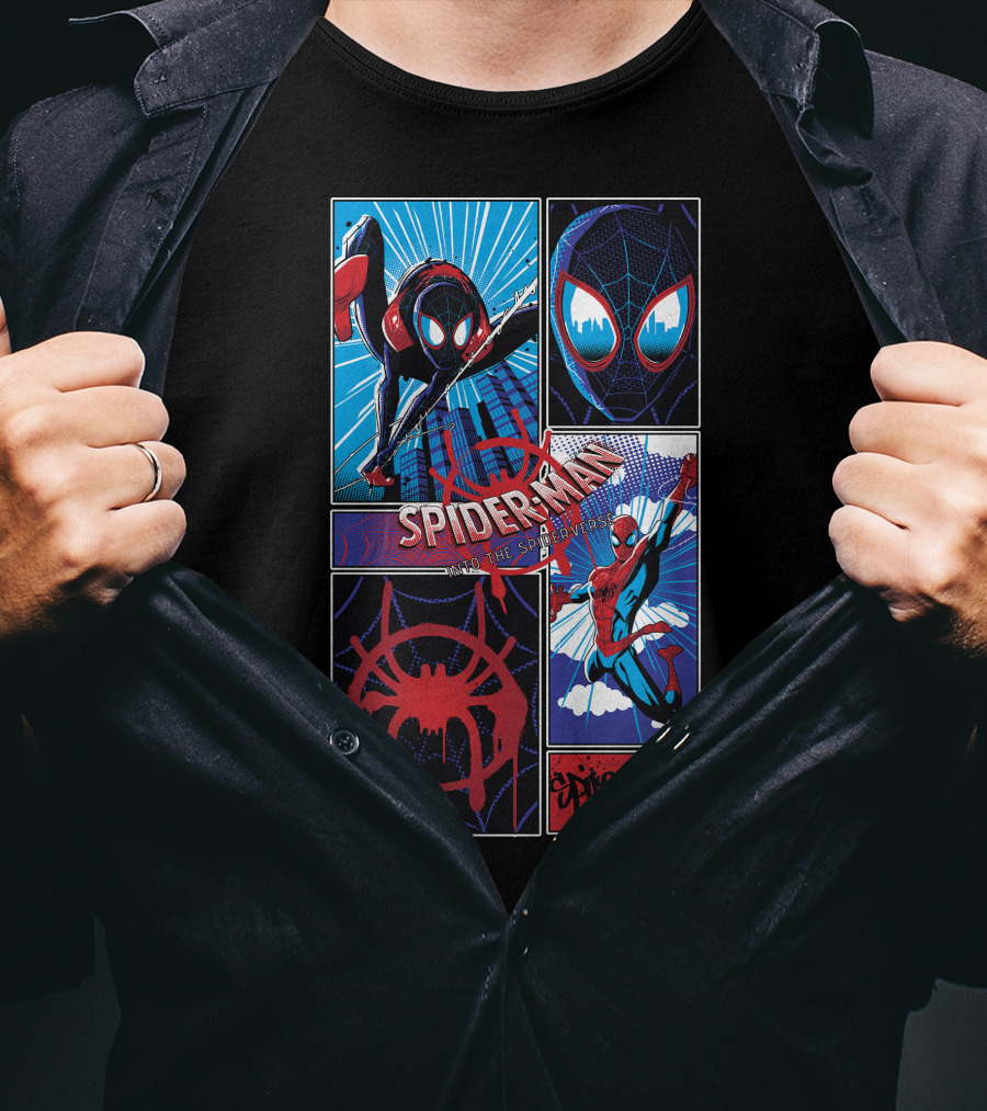 Marvel Spider-Man Spiderverse Miles Morales And Peter Parker T-Shirt