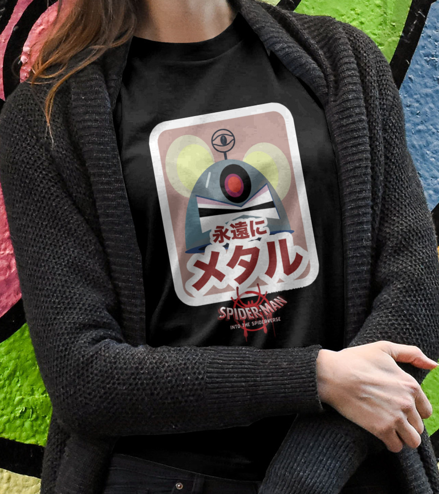 Spider-Man Into The Spiderverse Robot Mouse Metal T-Shirt