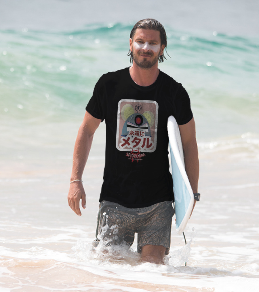 Spider-Man Into The Spiderverse Robot Mouse Metal T-Shirt